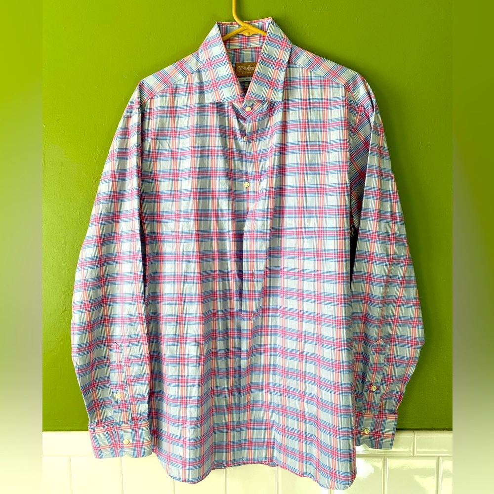 Gitman Brothers tailored fit dress shirt fits like big XL